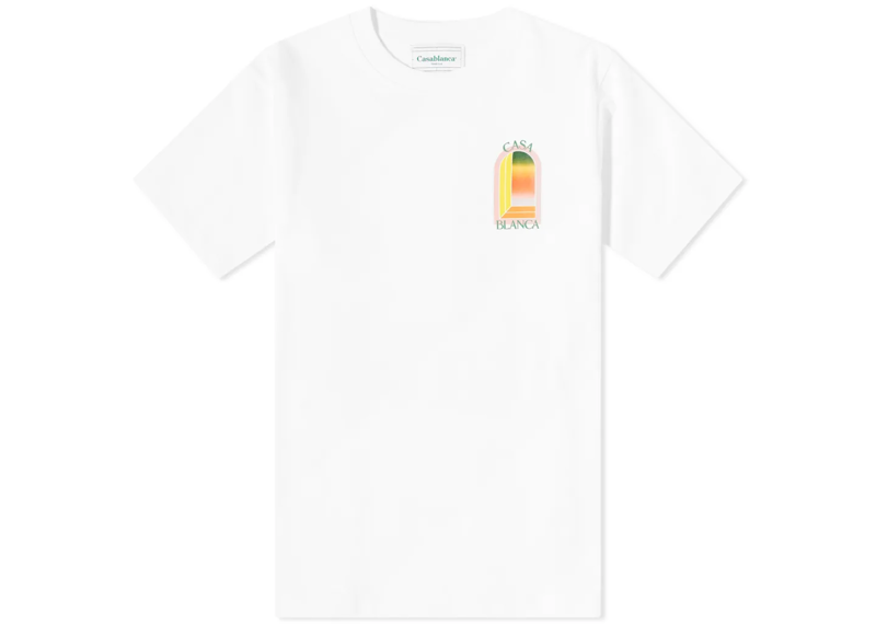 Casablanca Gradient Arch Logo T-Shirt White
