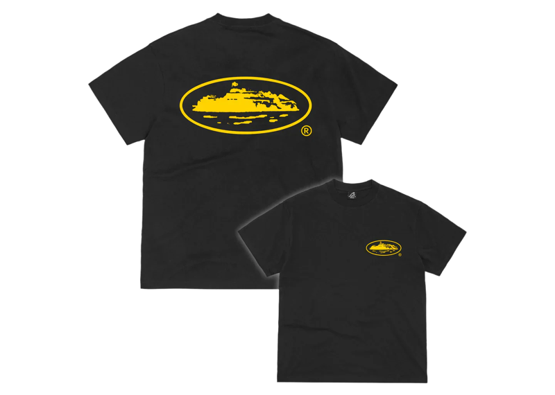Corteiz OG Island Logo T-Shirt - Black/Yellow
