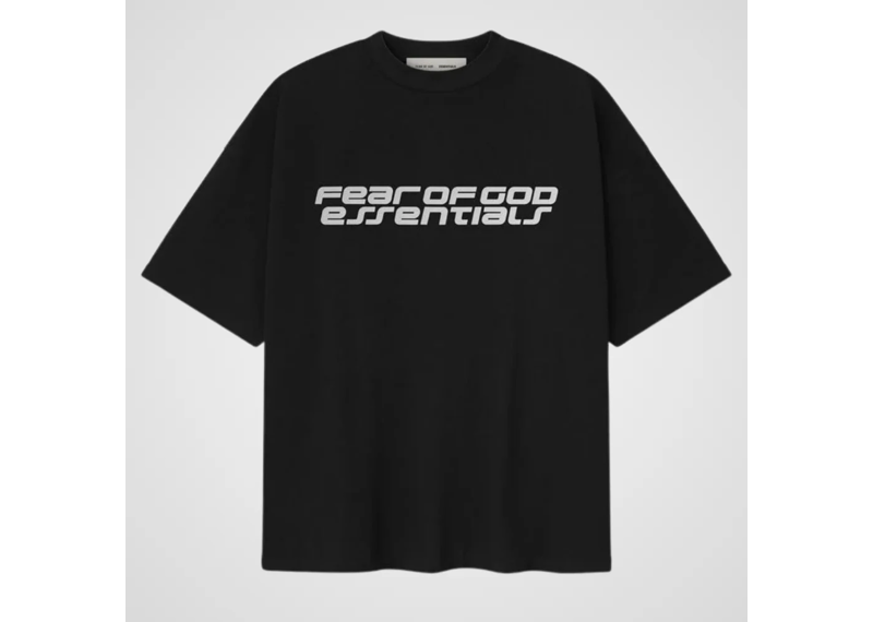 Fear of God Essentials Ponte Jersey 90s T-Shirt - Vintage Black (FW25)