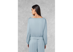 The Giving Movement Oversized Boat Neck Top - Powder Blue
