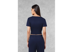 The Giving Movement Fitted Twist Top - Navy