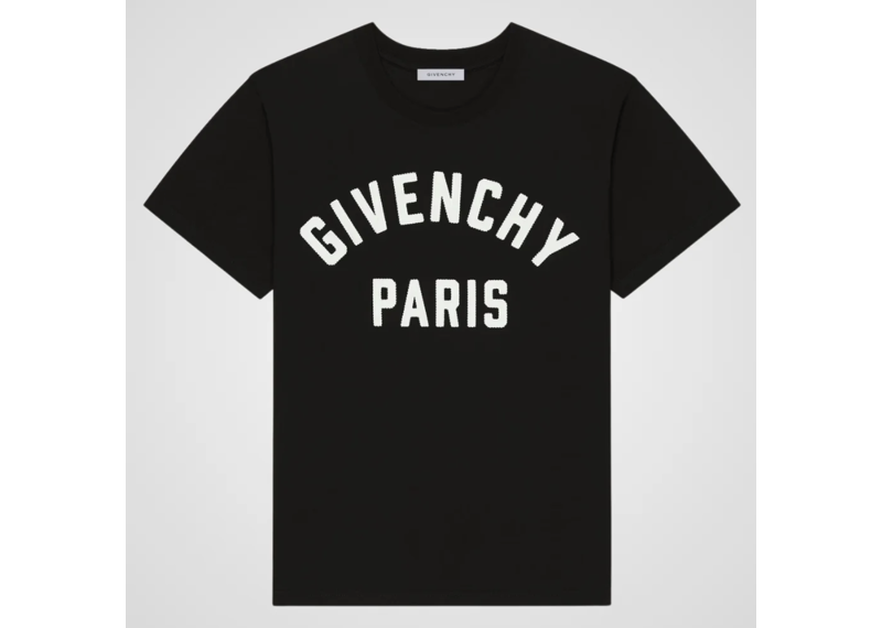 Givenchy Paris Embroidered Logo Patch T-Shirt, Black/White