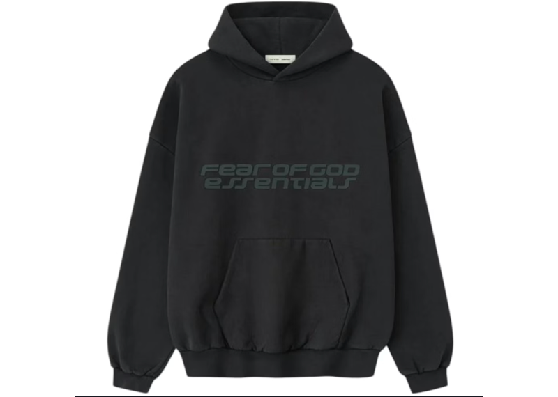 Fear Of God Essentials FW25 90s Hoodie Vintage Black