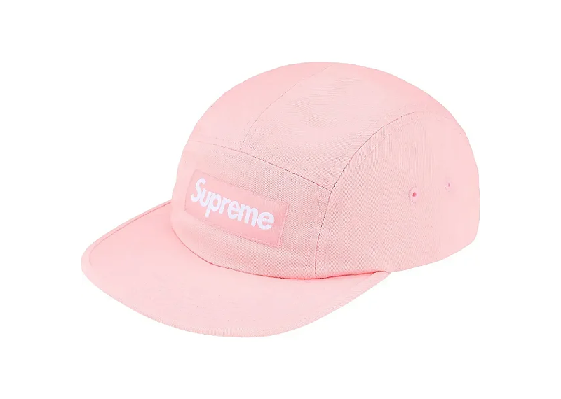 Supreme Washed Chino Twill Camp Cap Pink