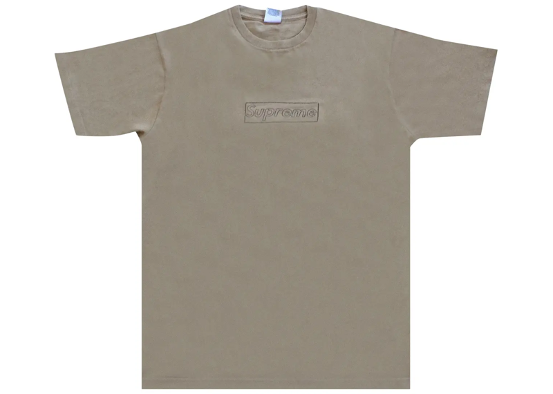 Supreme x Kaws Chalk Logo T-Shirt - Beige