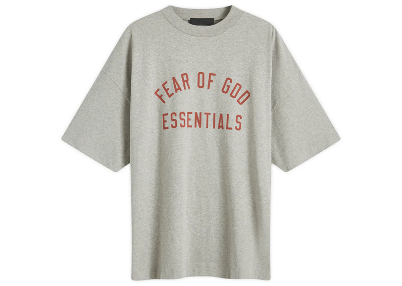 Fear Of God Essentials Jersey Crewneck T-Shirt - Dark Heather/Maroon (FW24)