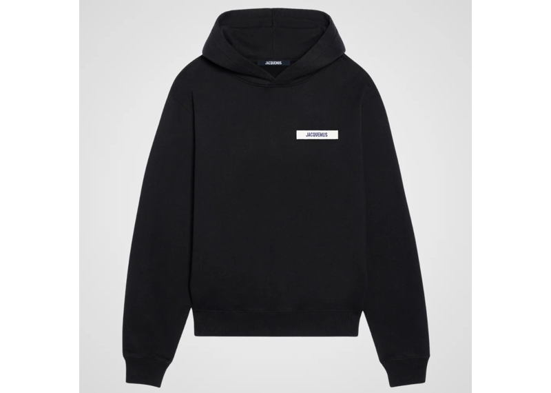 Jacquemus Le Hoodie Gros Grain Black