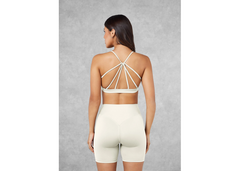 The Giving Movement Strappy Sports Bra - Off White