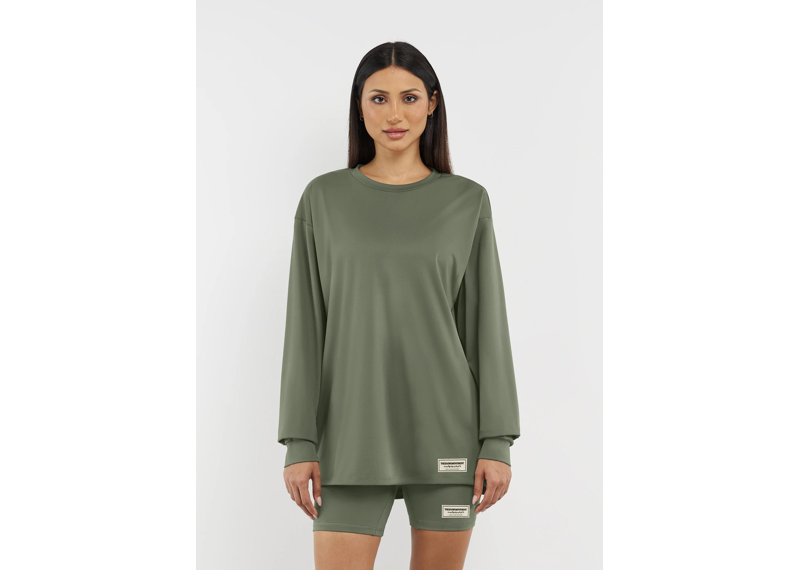 The Giving Movement Oversized Long Sleeve T-Shirt - Clay