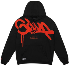 Geedup Co Handstyle Hoodie - Black/Burnt Orange