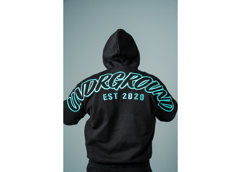 UNDRGROUND Hype Hoodie Black/Tiffany