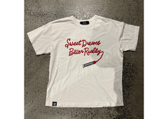 Sweet Dreams Bitter Reality Lipstick T-Shirt - White/Red