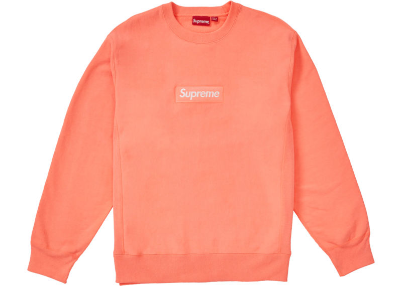 Supreme Box Logo Crewneck (FW18) Fluorescent Pink