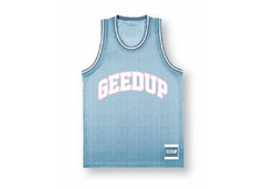 Geedup Co Team Logo Basketball Jersey - Blue/Pink/White