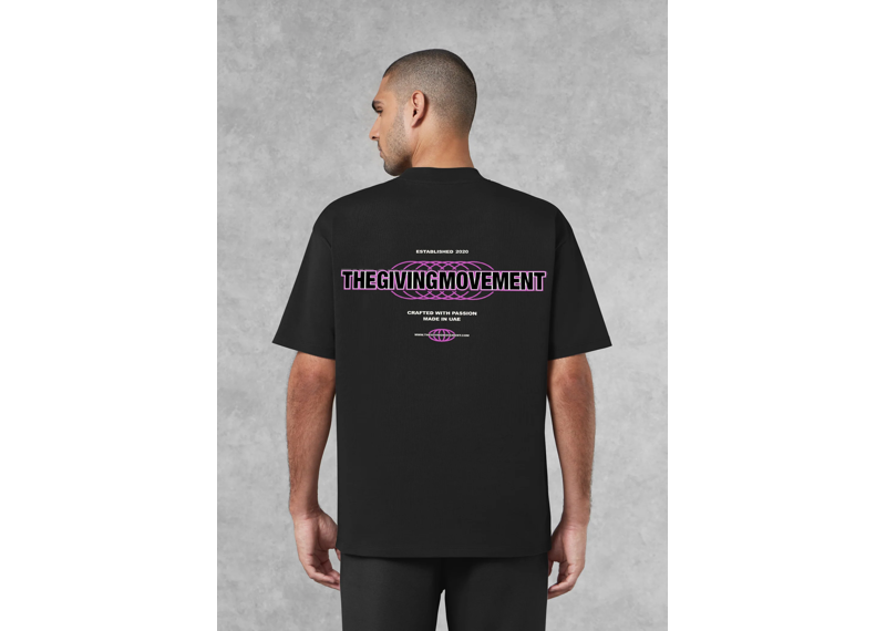 The Giving Movement Men Web Print 1.0 T-Shirt - Pitch Black