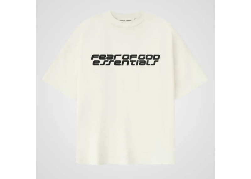 Fear of God Essentials Ponte Jersey 90s T-Shirt - Ivory (FW25)