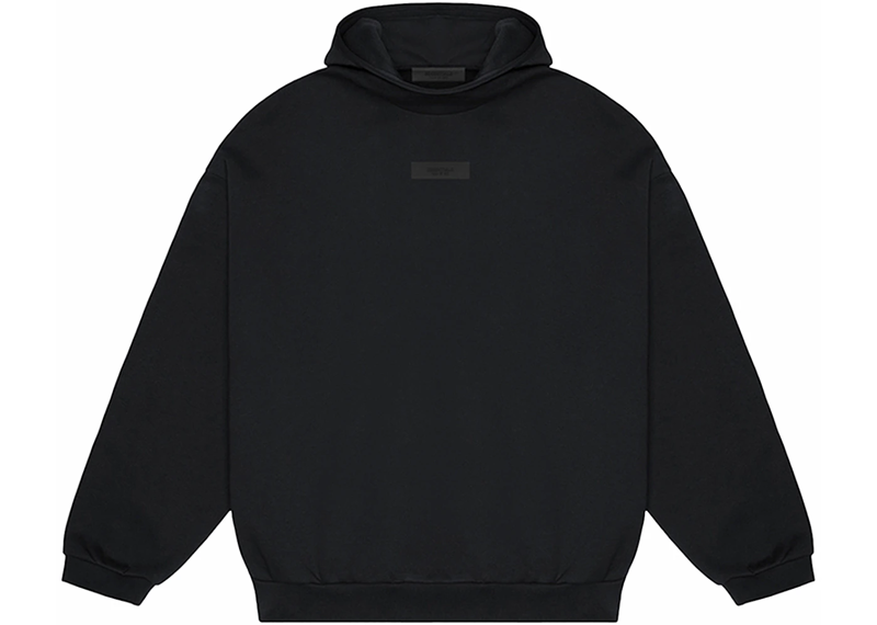 Fear of God Essentials Hoodie - Jet Black (SS24)