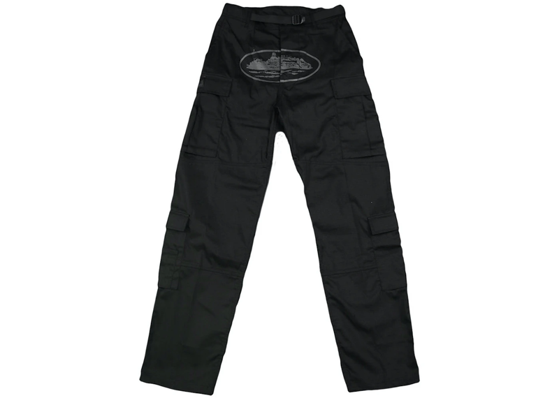 Corteiz Guerillaz Cargos - Triple Black (FW22)