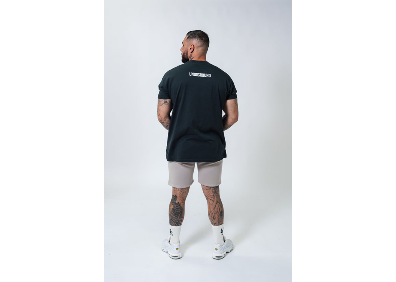 Undrground Charcoal BLK- Oversized Box Fit Tee