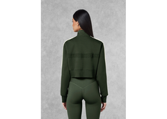 The Giving Movement Regular Fit Striped Cropped Jacket - Khaki