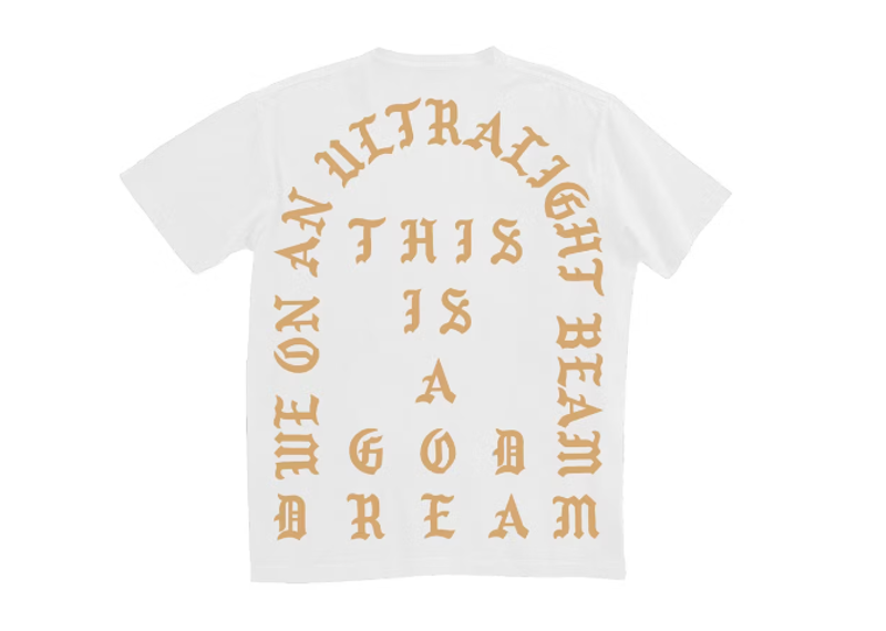 Kanye West Houston Pablo Pop-Up Ultralight Beam T-shirt White