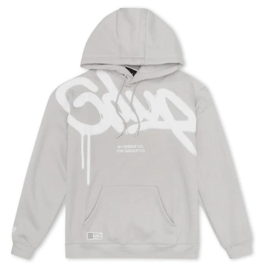 Geedup Co Handstyle Hoodie - Grey/White