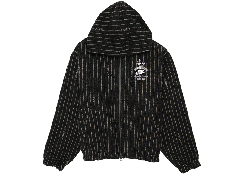 Nike x Stussy Stripe Wool Jacket - Black