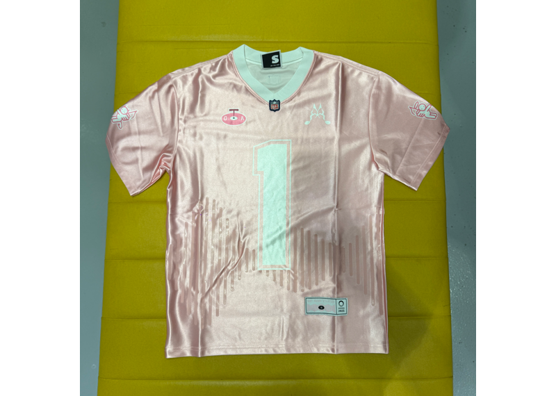 On The Arm Sin City Symphony Satin Football Jersey - Pink