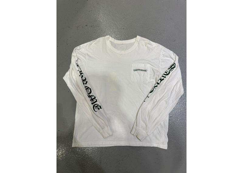 Chrome Hearts Cemetery Cross Longsleeve T-Shirt - Green/Yellow