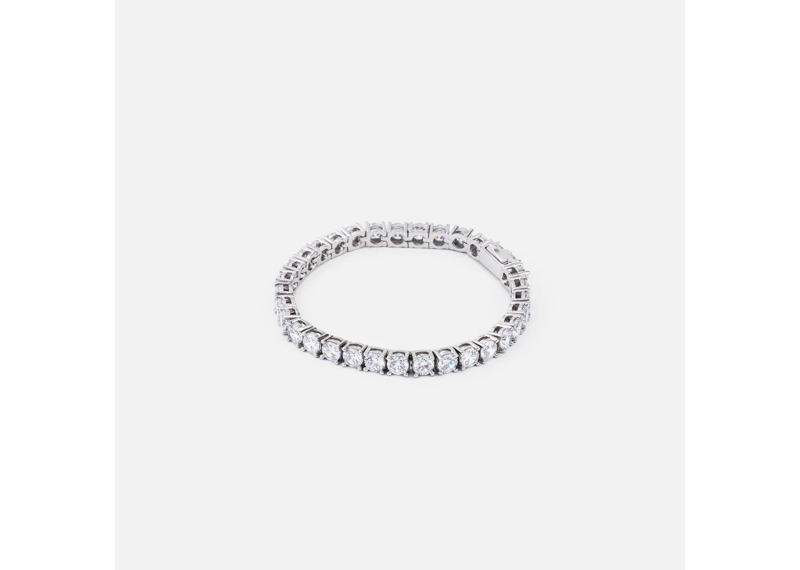 ZURUCCA 5MM TENNIS BRACELET- WHITE/GOLD 9