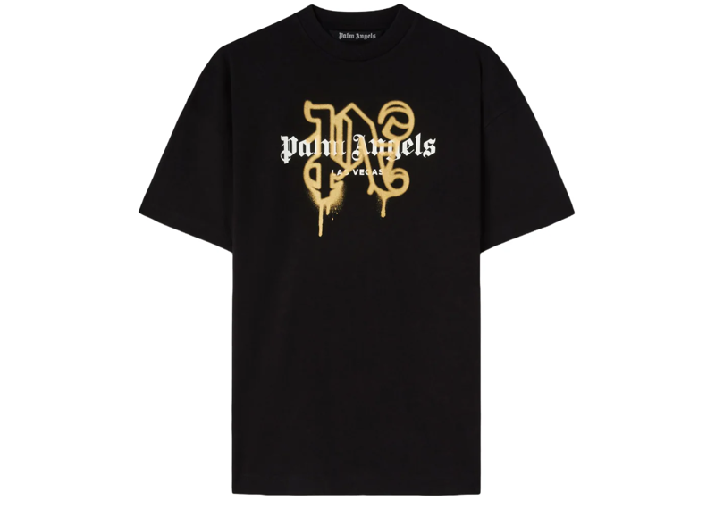 Palm Angels Las Vegas Monogram T-Shirt Blk/Gold