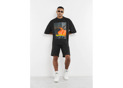 The Giving Movement Super Oversized Sand Dunes T-Shirt - Pitch Black