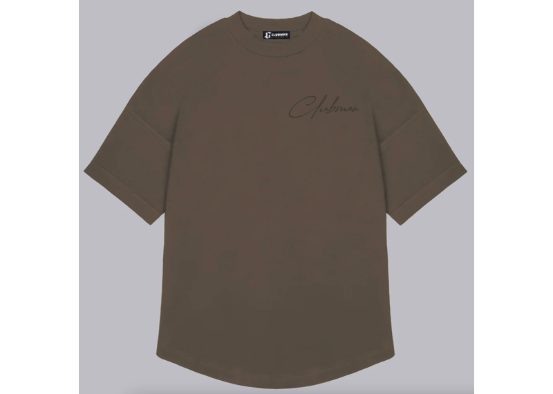 Mens Clubman 'Precision Line' T- Shirt Brown