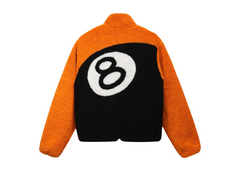 Stussy 8 Ball Sherpa Reversible Jacket - Orange