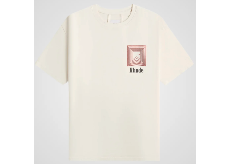 Rhude Chevron Logo Repeat T-Shirt, White
