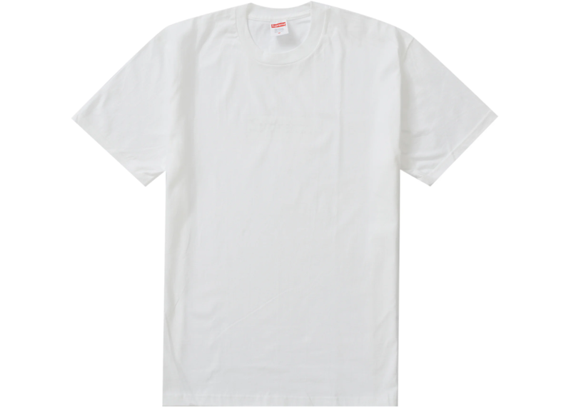 Supreme Tonal Box Logo T-Shirt - White (SS23)