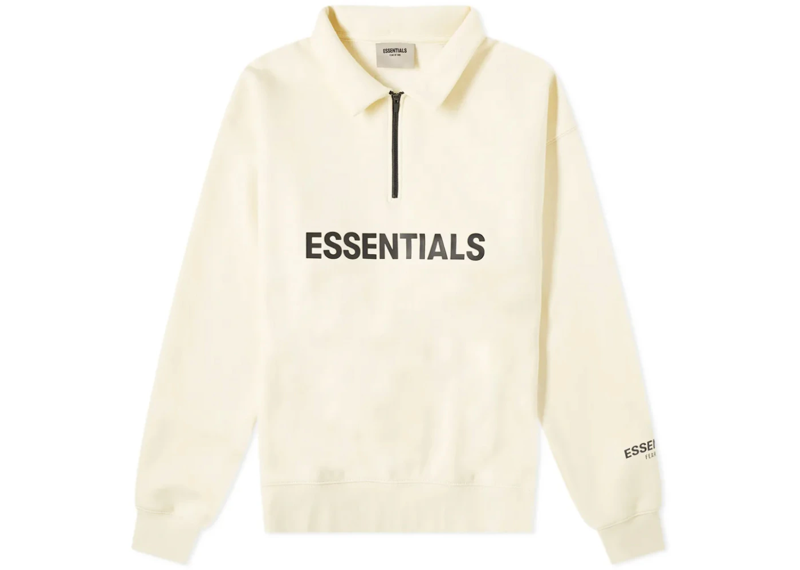 Fear of God Essentials Half Zip Pullover Sweater - Buttercream (SS20)