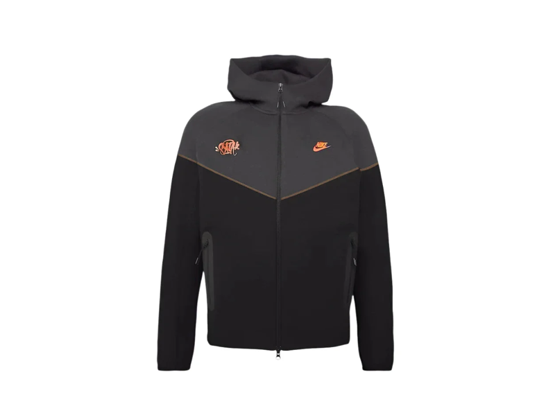 Nike x Syna Tech Fleece Full Zip Hoodie - Black/Metallic Red Bronze