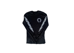 Chrome Hearts Floral Thermal Long Sleeve T-Shirt - Black