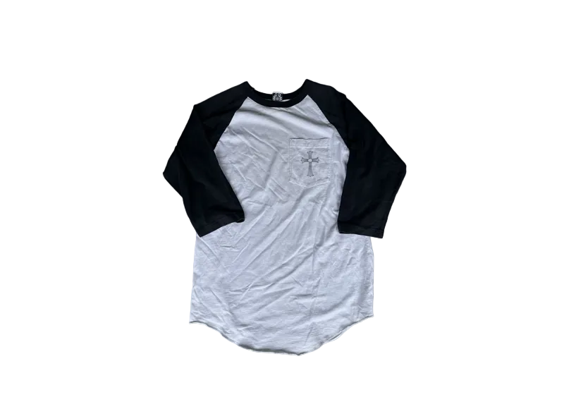 Chrome Hearts Cemetery Cross Basball Raglan T Shirt