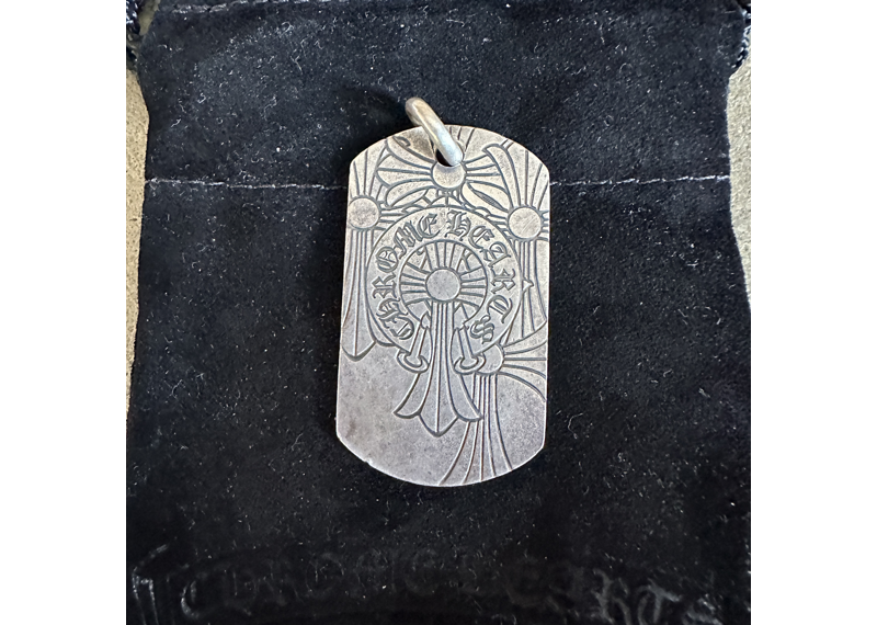 Chrome Hearts God Bless Cemetery Dog Tag