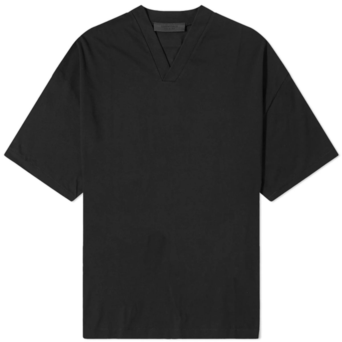 Essentials V Neck T-Shirt - Jet Black (FW23)