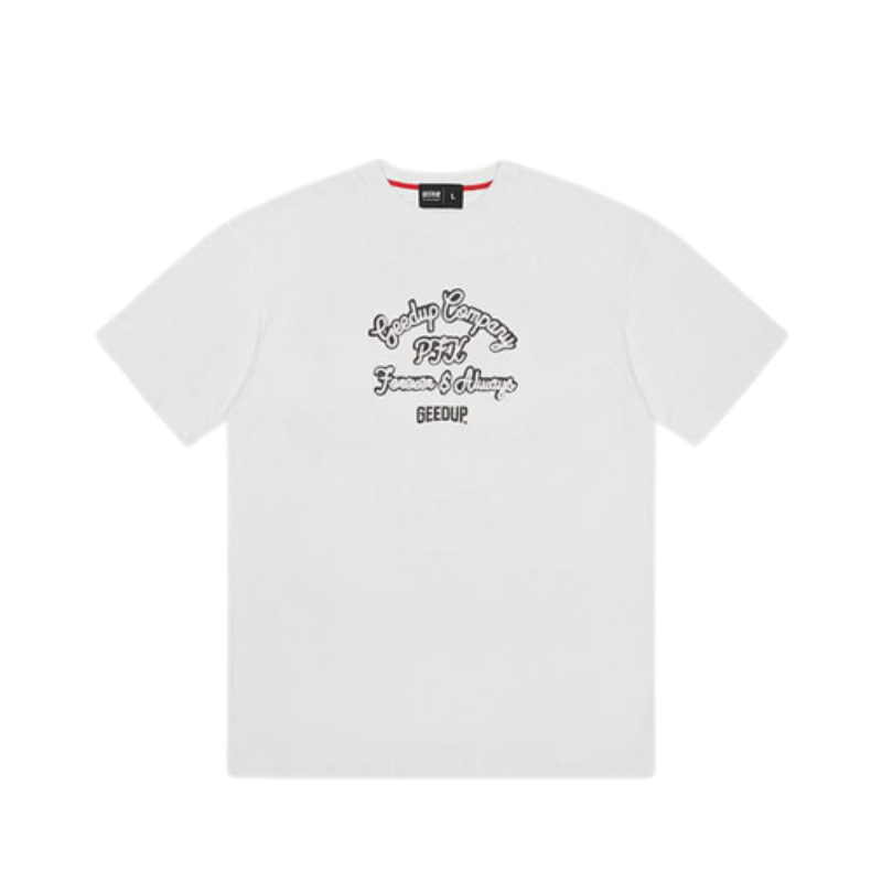 Geedup Co Company T-Shirt - White/Navy