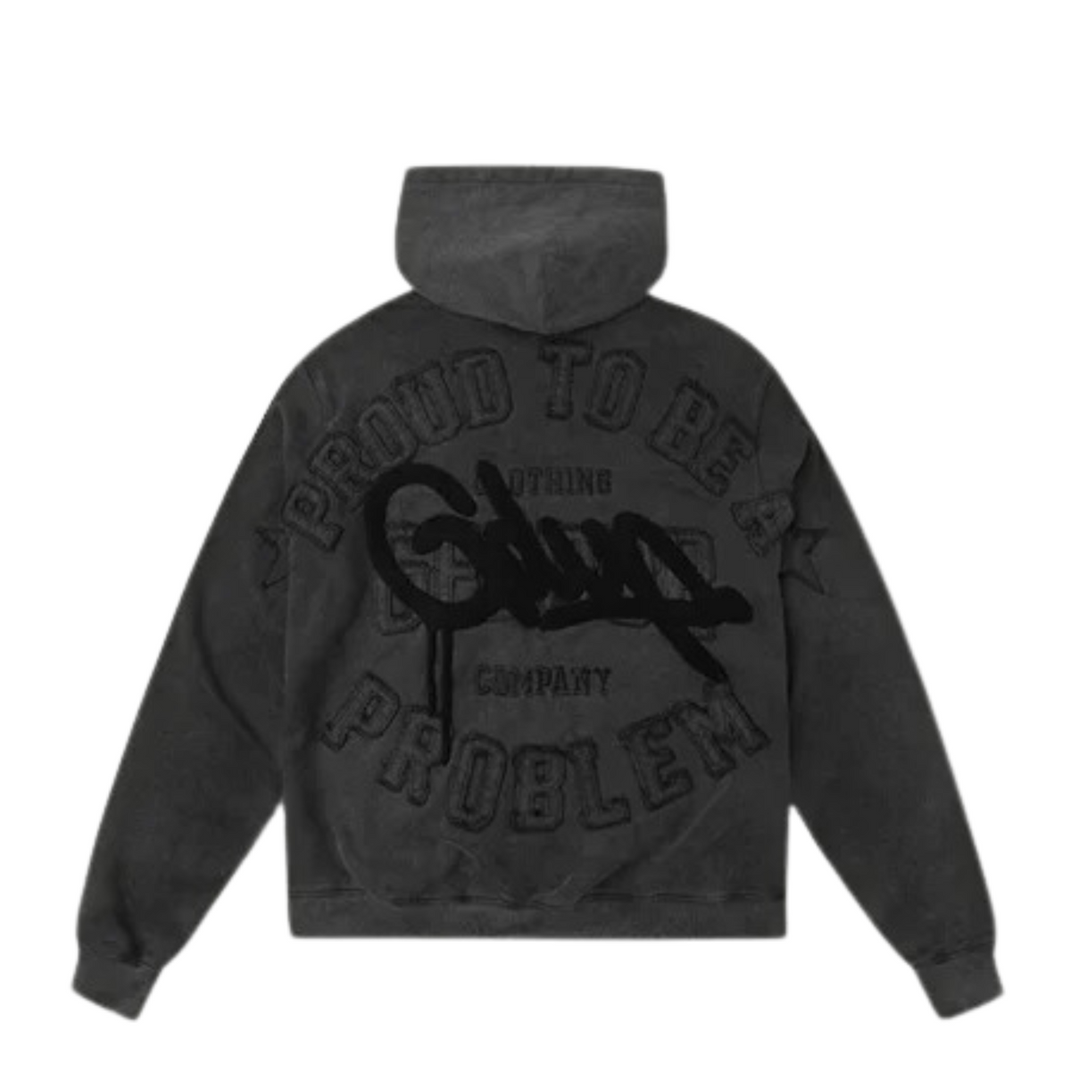 Geedup Co Proud To Be A Problem Hoodie - Vintage Washed Black