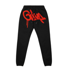 Geedup Co Handstyle Trackpants - Black/Burnt Orange