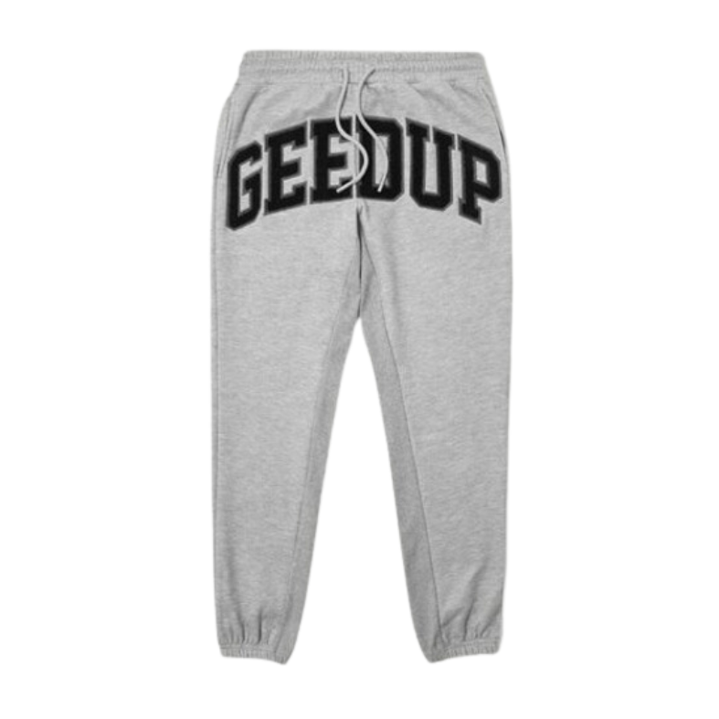 Geedup Co Team Logo Trackpants - Grey Marle/Black