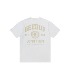 Geedup Co US vs Them T-Shirt - White/Beige