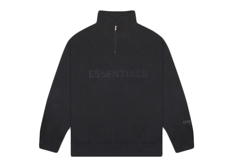 Fear Of God Essentials Half Zip Pullover Sweater - Black (FW20)