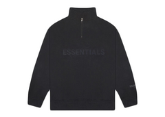 Fear Of God Essentials Half Zip Pullover Sweater - Black (FW20)