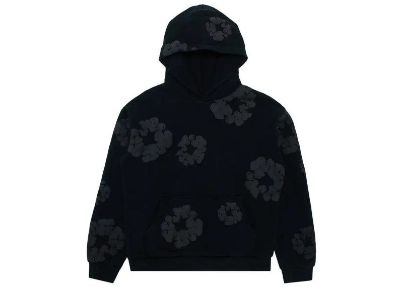 Denim Tears Cotton Wreath Hooded Sweatshirt Black Monochrome